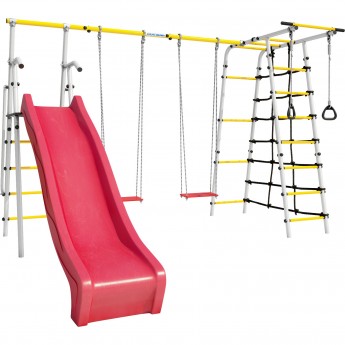 Детский спортивный комплекс для дачи ROMANA БОГАТЫРЬ МАХ Плюс-2 (с фанерными качелями) Детский спортивный комплекс для дачи ROMANA БОГАТЫРЬ МАХ Плюс-2 (с фанерными качелями)
