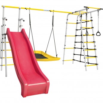 Детский спортивный комплекс для дачи ROMANA БОГАТЫРЬ MAX Плюс-2 (с качелями-гнездо «Лодка») Детский спортивный комплекс для дачи ROMANA БОГАТЫРЬ MAX Плюс-2 (с качелями-гнездо «Лодка»)