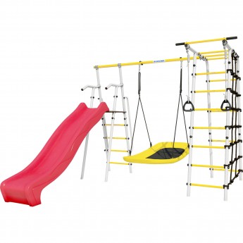 Детский спортивный комплекс для дачи ROMANA БОГАТЫРЬ MAX (с качелями-гнездо «Лодка») Детский спортивный комплекс для дачи ROMANA БОГАТЫРЬ MAX (с качелями-гнездо «Лодка»)