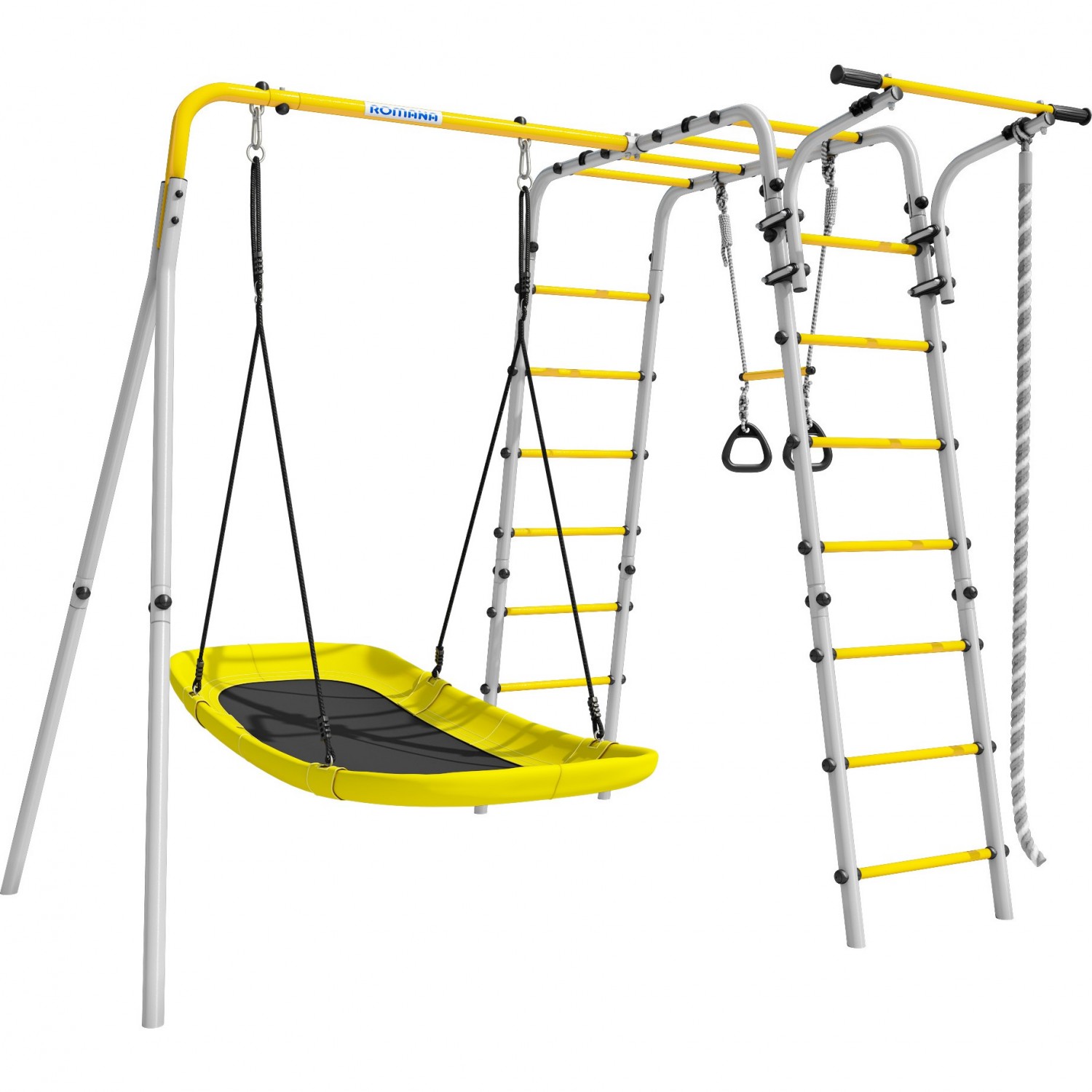 Детский спортивный комплекс для дачи ROMANA ВЕСЕЛАЯ ЛУЖАЙКА - 2 желтый ...