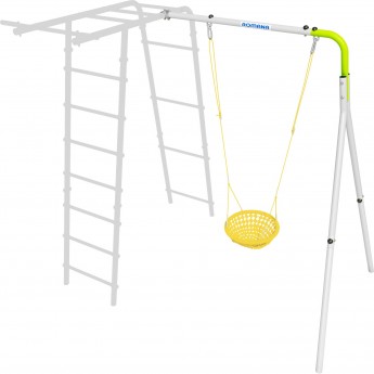 Дополнительный комплект к дачному комплексу ROMANA, только для высоты балки качелей 2050 мм, бело-салатовый, с детскими качелями