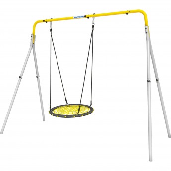 Каркас для качелей ROMANA желтый/серый с сеткой-гнездом 80см