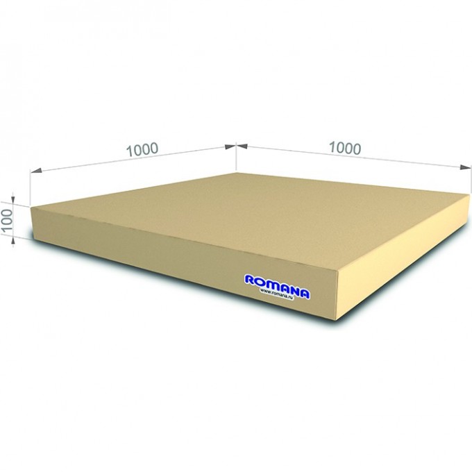 Мат ROMANA 1000*1000*100 одинарный бежевый 5.001.10 MYAGKII SHCIT BEJEVYI