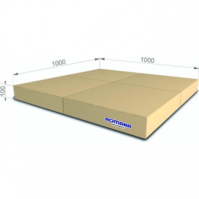 Мат ROMANA 1000*1000*100 в 4 сложения бежевый 5.096.10 MYAGKII SHCIT BEJEVYI