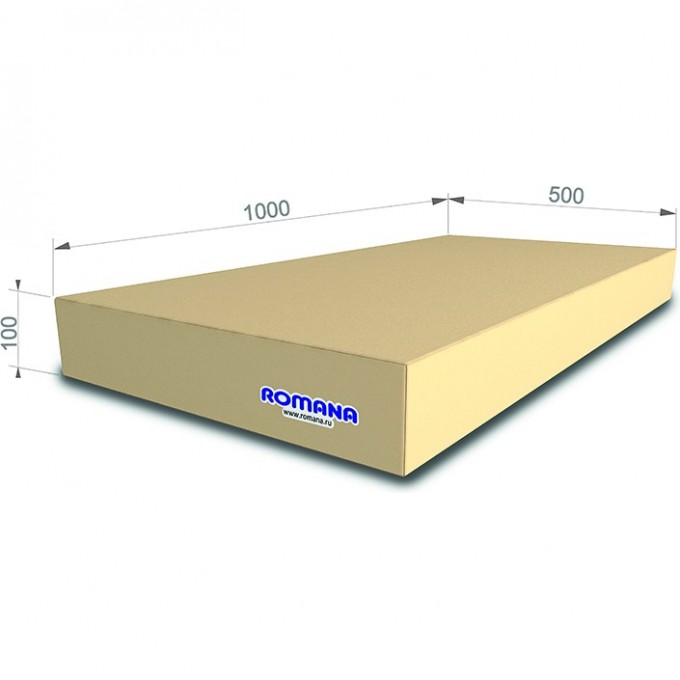 Мат ROMANA 1000*500*100 одинарный бежевый 5.000.10 MYAGKII SHCIT BEJEVYI
