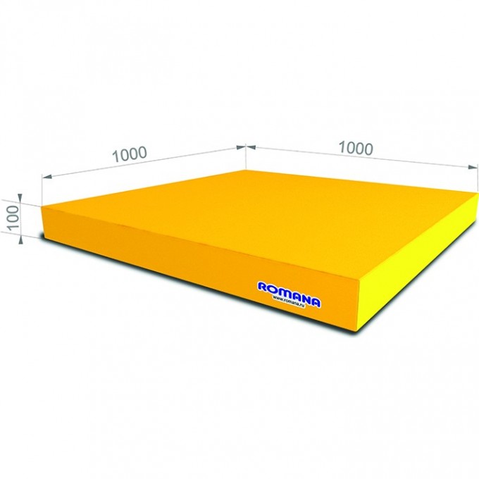 Мягкий щит ROMANA 1000*1000*100 одинарный желтый 5.001.10 MYAGKII SHCIT JELTYI