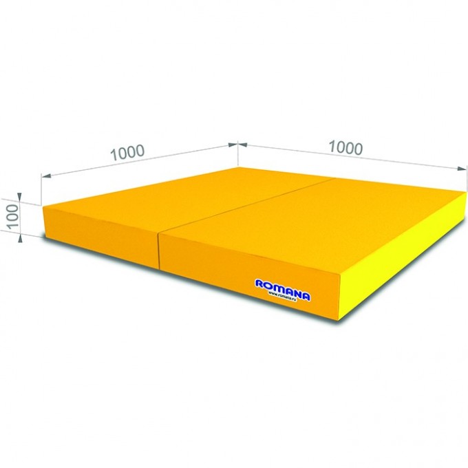 Мягкий щит ROMANA 1000*1000*100 в 2 сложения желтый 5.013.10 MYAGKII SHCIT JELTYI