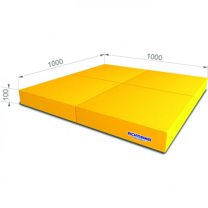 Мягкий щит ROMANA 1000*1000*100 в 4 сложения желтый 5.096.10 MYAGKII SHCIT JELTYI