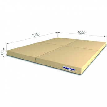 Мягкий щит ROMANA 1000*1000*60 в 4 сложения бежевый Мягкий щит ROMANA 1000*1000*60 в 4 сложения бежевый