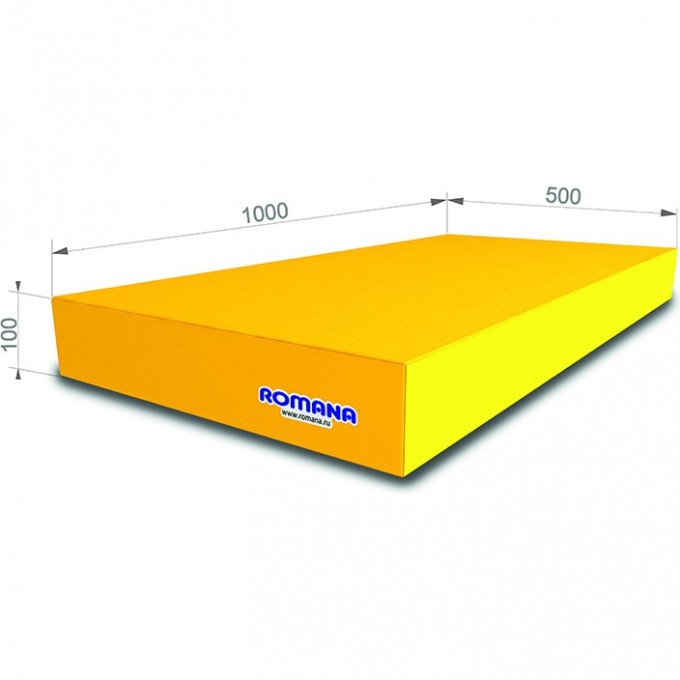 Мягкий щит ROMANA 1000*500*100 одинарный желтый 5.000.10 MYAGKII SHCIT JELTYI