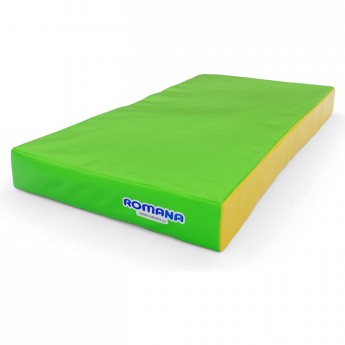 Мягкий щит ROMANA 1000*500*100 одинарный светло-зеленый/желтый