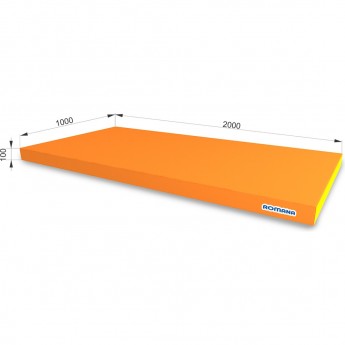 Мягкий щит ROMANA 2000*1000*100 одинарный оранжевый/желтый