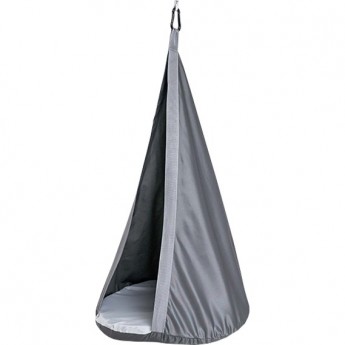 Подвесные детские качели ROMANA гамак-кокон серый