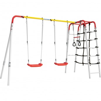 Спортивный комплекс ROMANA D2 (красный/желтый/белый) (с пластиковыми качелями) Спортивный комплекс ROMANA D2 (красный/желтый/белый) (с пластиковыми качелями)