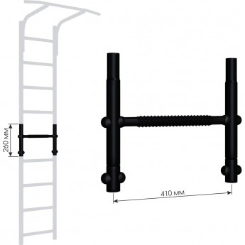 Вставка для увеличения высоты ROMANA Dop8, черный матовый/черный, 410 мм