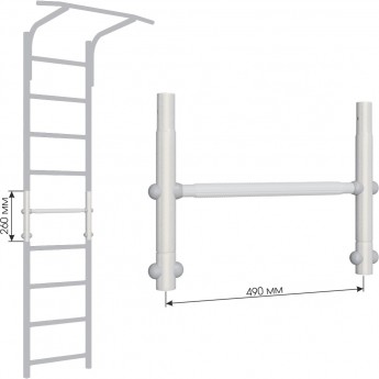 Вставка для увеличения высоты ROMANA DOP9 ДСКМ 490 белый прованс/серый