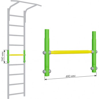 Вставка для увеличения высоты ROMANA DOP9 ДСКМ 490 зеленое яблоко