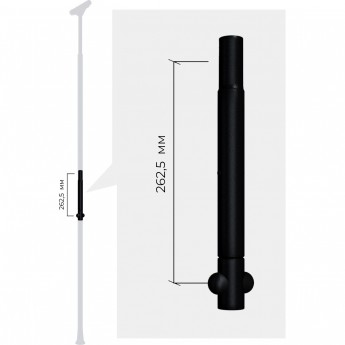 Вставка на стойку ROMANA DOP10 черная матовая