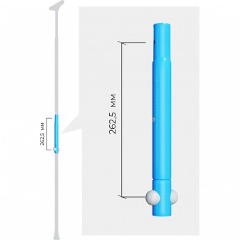 Вставка на стойку ROMANA DOP10 голубая