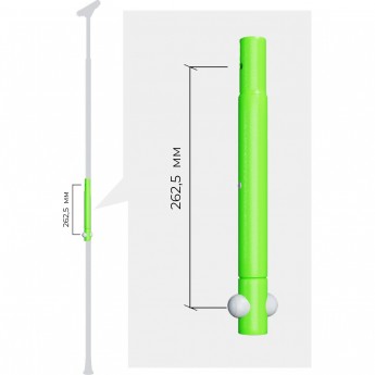 Вставка на стойку ROMANA DOP10 зеленое яблоко